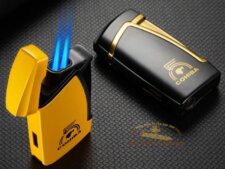 Cận cảnh vẻ ngoài sành điệu của bật lửa cigar Cohiba 2 tia